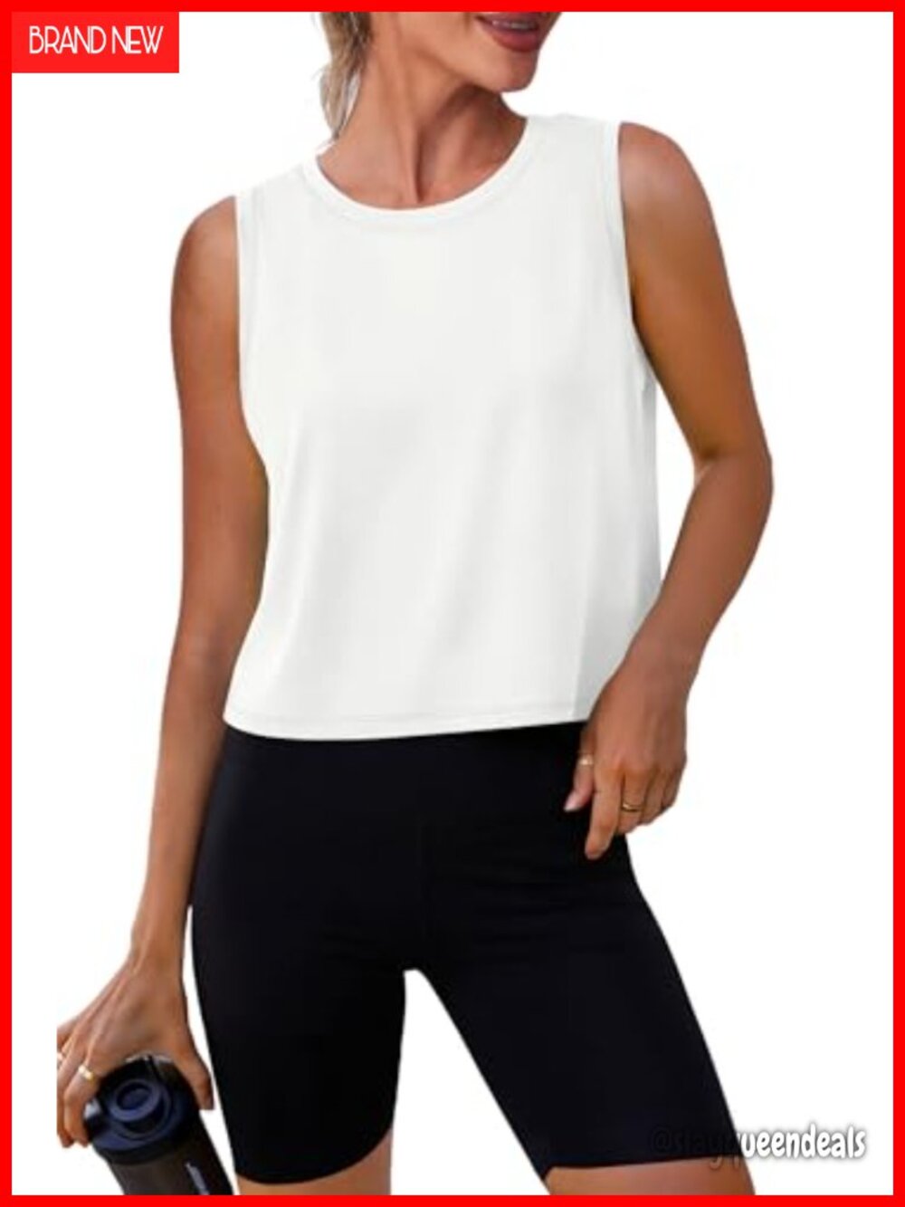 Women's Workout Tank Top Sleeveless Crop Athletic Yoga Gym